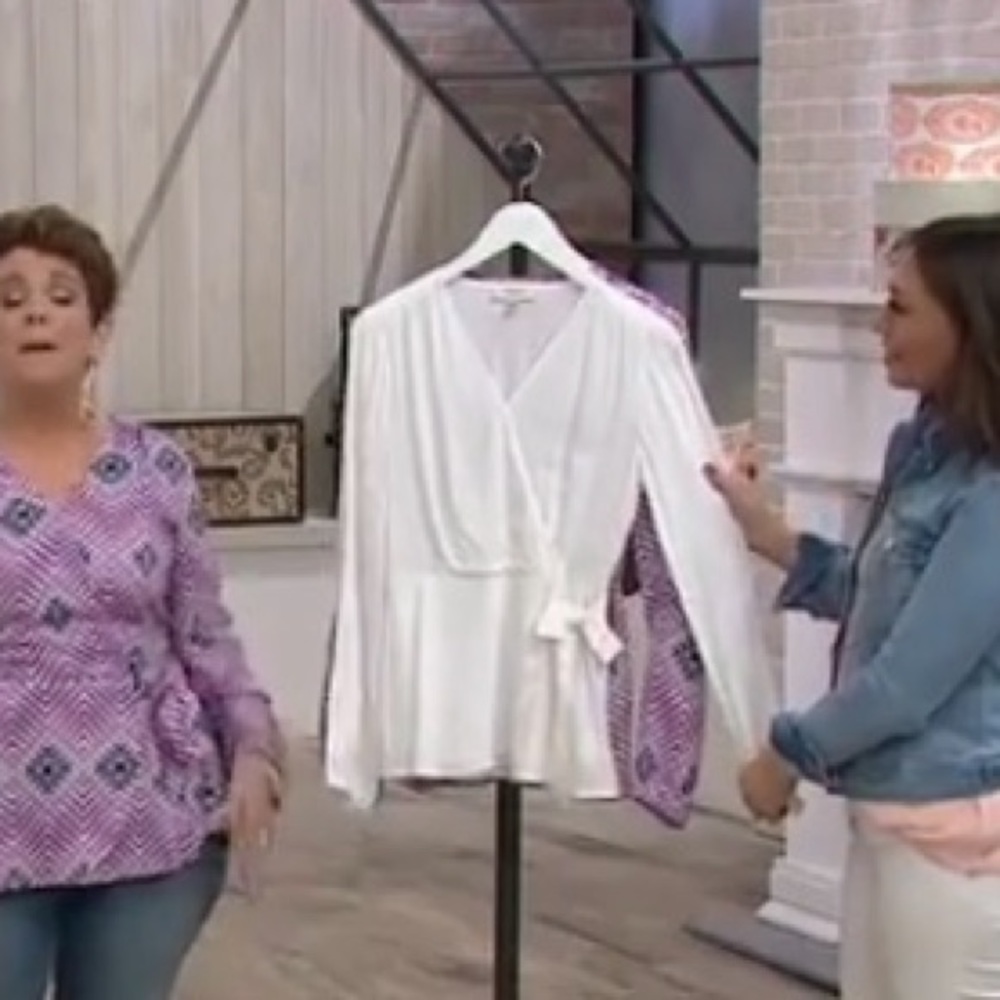 Haute Hippie Tribe ‘Jolie’Long-Sleeve Geo Donny Blouse. Pristine Size 1X